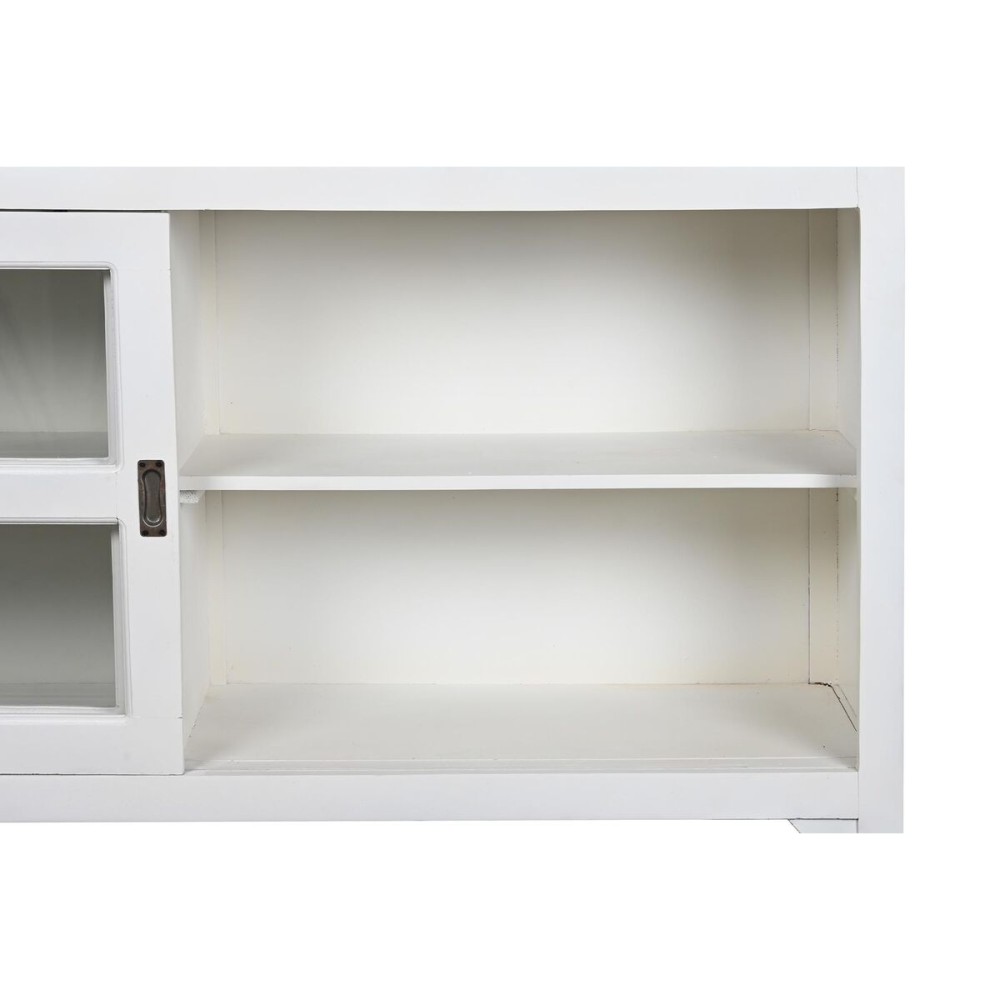 Buffet DKD Home Decor Blanc Gris Brun foncé Verre Bois de manguier 165 x 45,7 x 105,4 cm