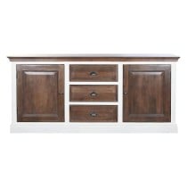 Sideboard DKD Home Decor White Dark brown Mango wood 180 x 46 x 83 cm