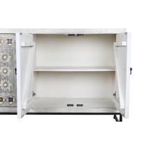 Sideboard DKD Home Decor White Beige Grey Multicolour Ceramic Mango wood 150 x 38 x 80 cm