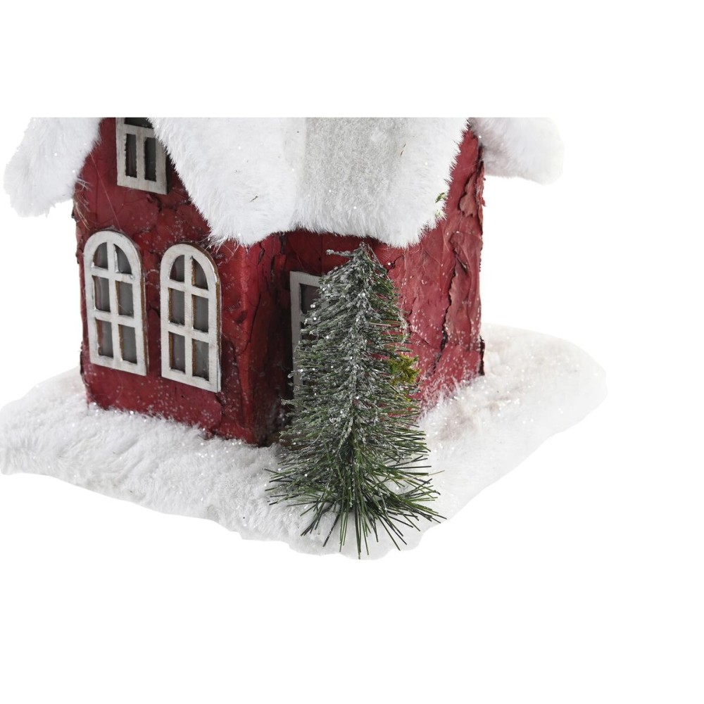 Maison miniature DKD Home Decor Blanc Rouge 17 x 16,5 x 17 cm (2 Unités)