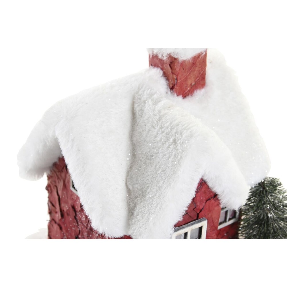 Minihaus DKD Home Decor Weiß Rot 17 x 16,5 x 17 cm (2 Stück)