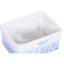 Lot de paniers DKD Home Decor Bleu Celeste osier Enfant 44 x 34 x 56 cm 5 Pièces