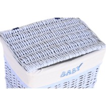 Lot de paniers DKD Home Decor Bleu Celeste osier Enfant 44 x 34 x 56 cm 5 Pièces