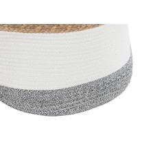Panier décoratif DKD Home Decor Blanc Fibre naturelle