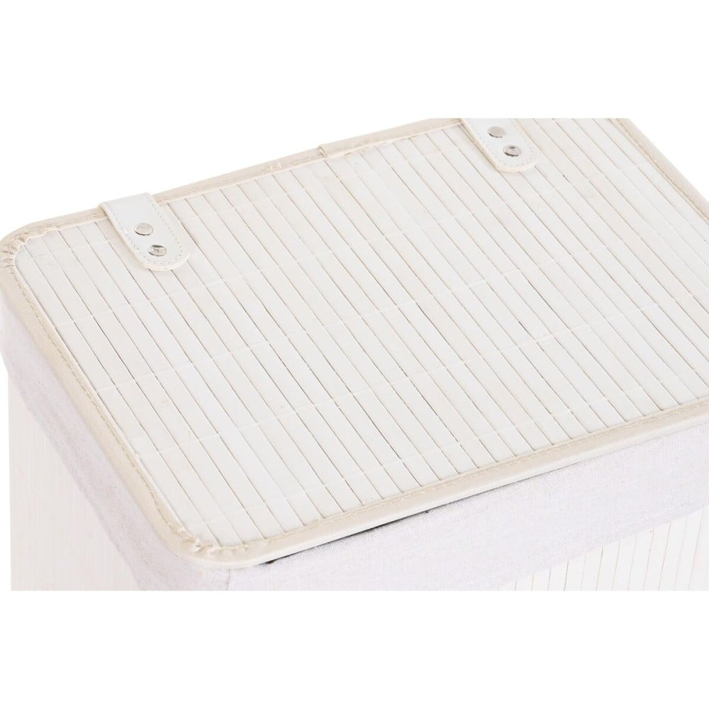 Lot de paniers DKD Home Decor Blanc Bambou 40 x 30 x 46 cm 5 Pièces