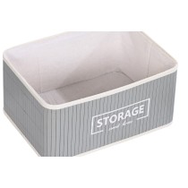 Set of Baskets DKD Home Decor Dark grey Bamboo 40 x 30 x 46 cm 5 Pieces