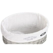 Korbsatz DKD Home Decor Weiß Grau korb 51 x 37 x 56 cm 52 x 38 x 57 cm 5 Stücke
