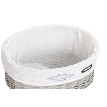 Lot de paniers DKD Home Decor Blanc Gris osier 51 x 37 x 56 cm 52 x 38 x 57 cm 5 Pièces