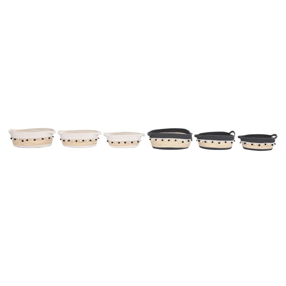 Korb-Set DKD Home Decor Boho 36 x 26 x 15 cm 45 x 25 x 16 cm