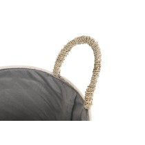 Basket set DKD Home Decor Natural Fibre Pompoms 40 x 40 x 35 cm 41 x 37 x 36 cm