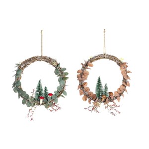 Weihnachtsschmuck DKD Home Decor LED Leicht Baum (2 Stück) (30 x 2 x 30 cm)
