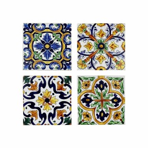 Untersetzer DKD Home Decor Kachel 4 Stück (10,8 x 10,8 x 0,7 cm)
