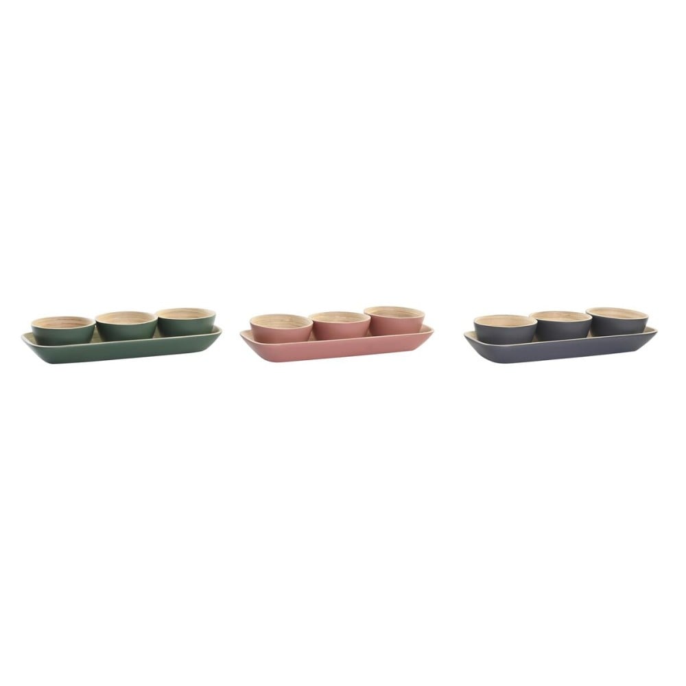 Satz für Appetithäppchen DKD Home Decor Bambus 32 x 12,7 x 3,5 cm (3 Stück)