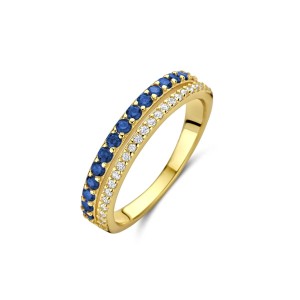 Ladies' Ring New Bling 9NB-1576-58 18 Golden Blue