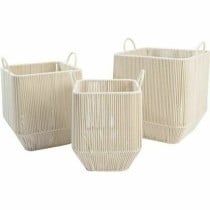 Set de basket DKD Home Decor Beige Métal (3 Pièces)