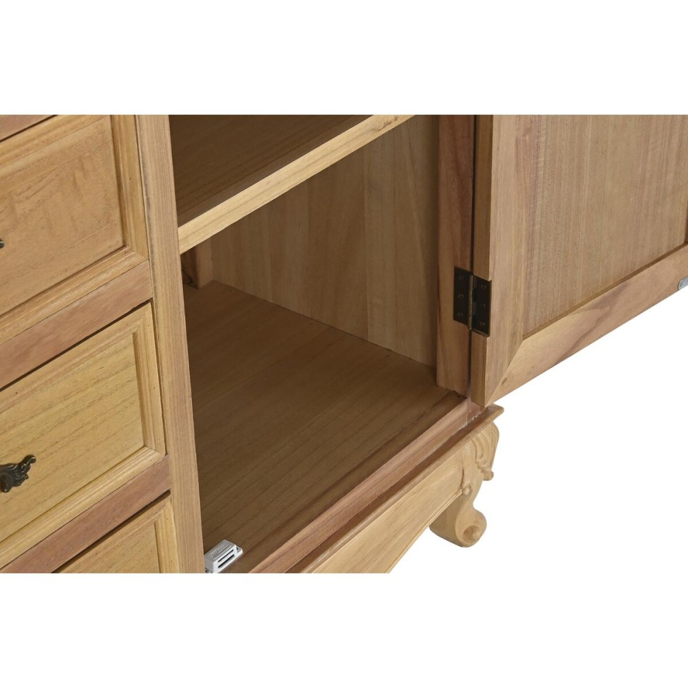 Larder DKD Home Decor Natural 124,5 x 39 x 201,8 cm Fir Aluminium MDF Wood