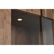 Displayständer DKD Home Decor 80 x 40 x 197 cm Kristall Aluminium Akazienholz