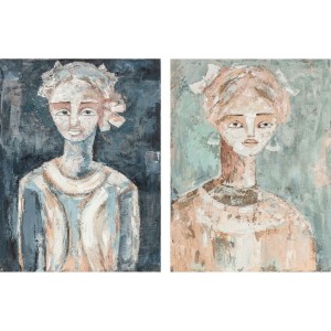 Leinwand DKD Home Decor Kiefer Leinwand 90 x 4 x 120 cm 90 x 3,7 x 120 cm