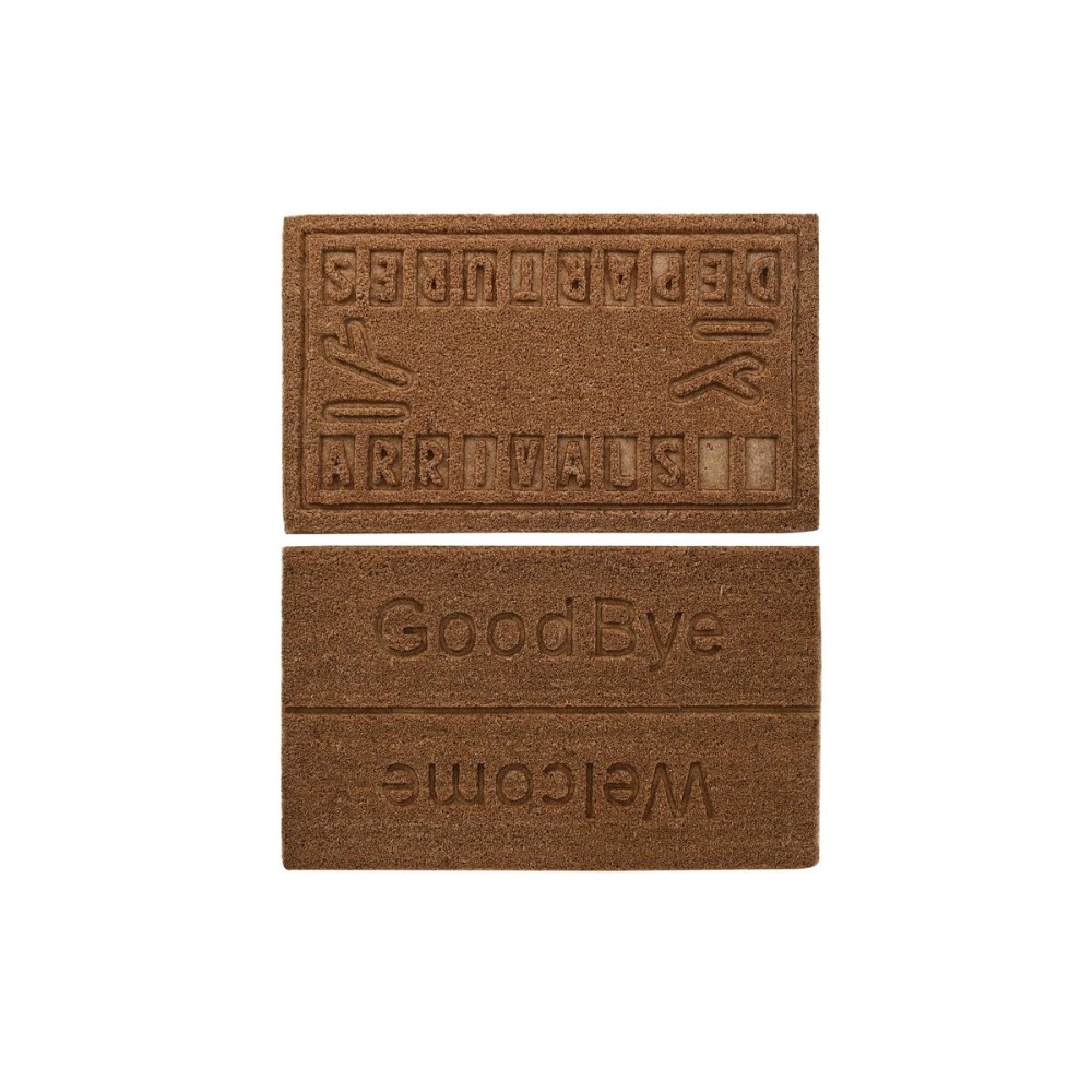 Doormat DKD Home Decor Brown Rubber Coconut (75 x 45 x 2,3 cm) (2 Units)
