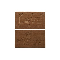 Doormat DKD Home Decor Brown Rubber Coconut (75 x 45 x 2,3 cm) (2 Units)