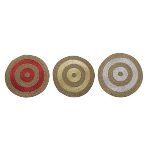 Teppich DKD Home Decor Seegras (90 x 90 x 2 cm) (3 Stück)