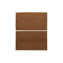 Doormat DKD Home Decor Brown Rubber Coconut (75 x 45 x 2,3 cm) (2 Units)