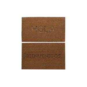 Doormat DKD Home Decor Brown Rubber Coconut (75 x 45 x 2,3 cm) (2 Units)