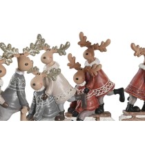 Décorations de Noël DKD Home Decor Résine Renne (13 x 6 x 18 cm) (4 Unités)