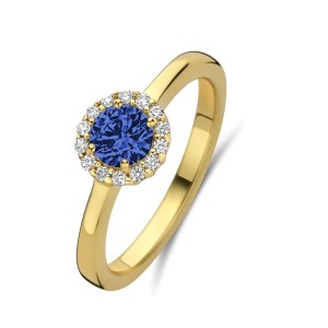 Ladies' Ring New Bling 9NB-1540-58 18 Golden Blue