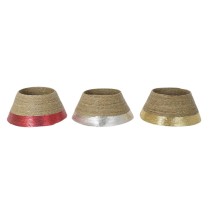 Weihnachtsbaum-Schürze DKD Home Decor Faser Seegras (57 x 57 x 28 cm) (3 Stück)