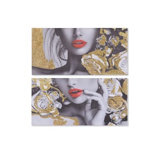Leinwand DKD Home Decor Leinwand Holz MDF 80 x 2 x 40 cm