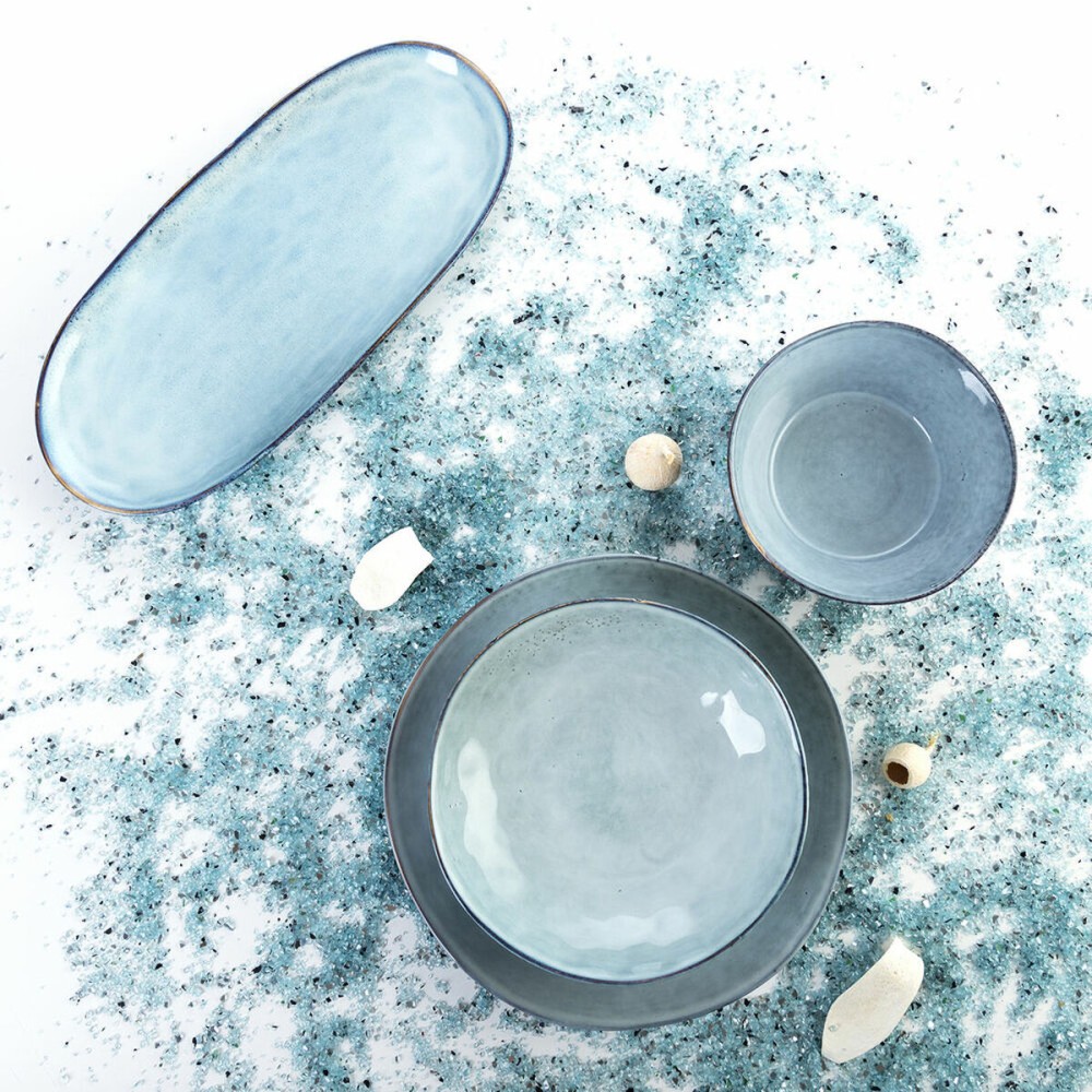 Bowl Quid Boreal Blue Ceramic 16 cm (6 Units)