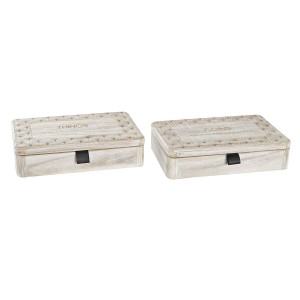 Dekorative Box DKD Home Decor natürlich Holz MDF (2 Stück)