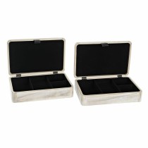 Boîte Décorative DKD Home Decor Naturel Bois MDF (2 Unités)