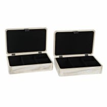 Decorative box DKD Home Decor Natural MDF Wood (2 Units)