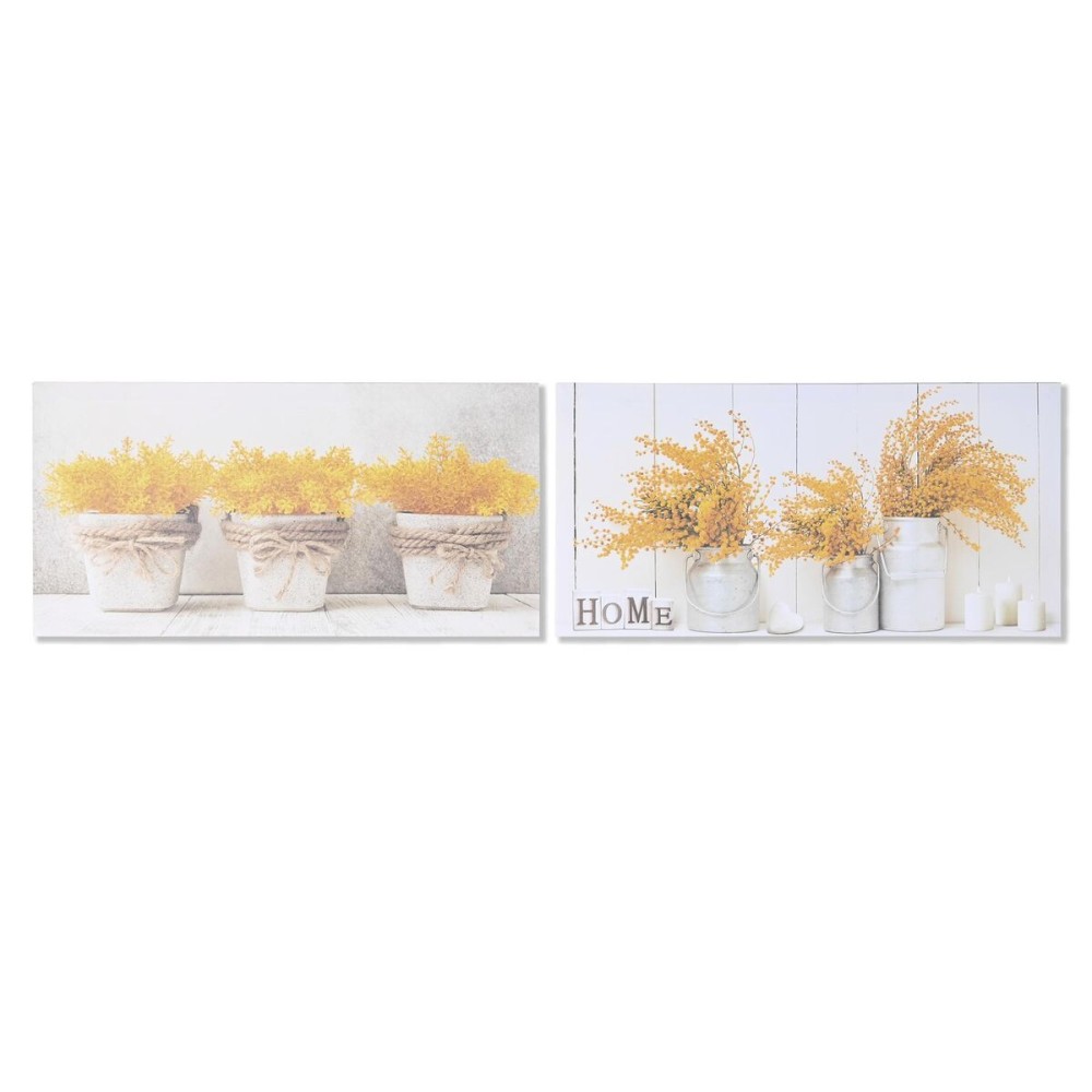 Canvas DKD Home Decor Pinewood Canvas 60 x 1,8 x 30 cm