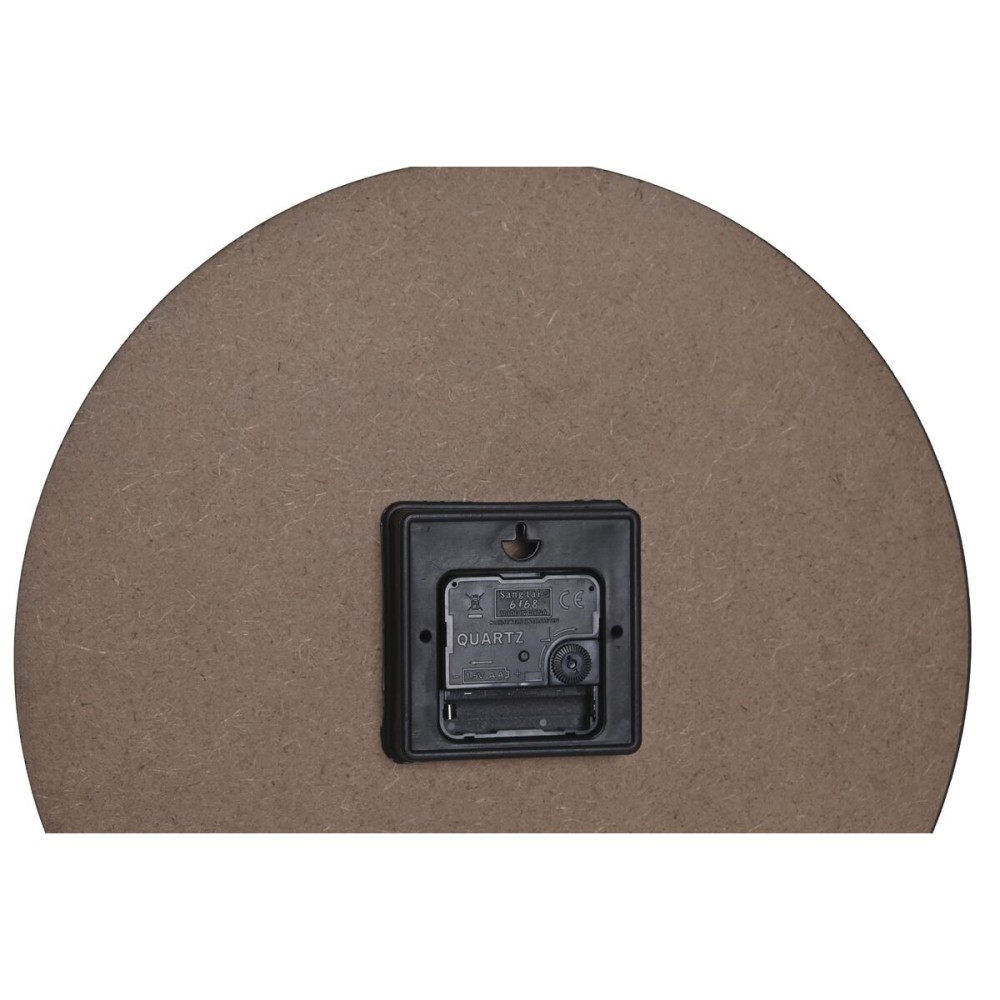 Horloge Murale DKD Home Decor Noir Multicouleur Fleurs Moderne Bois MDF (34 x 4 x 34 cm) (3 Unités)