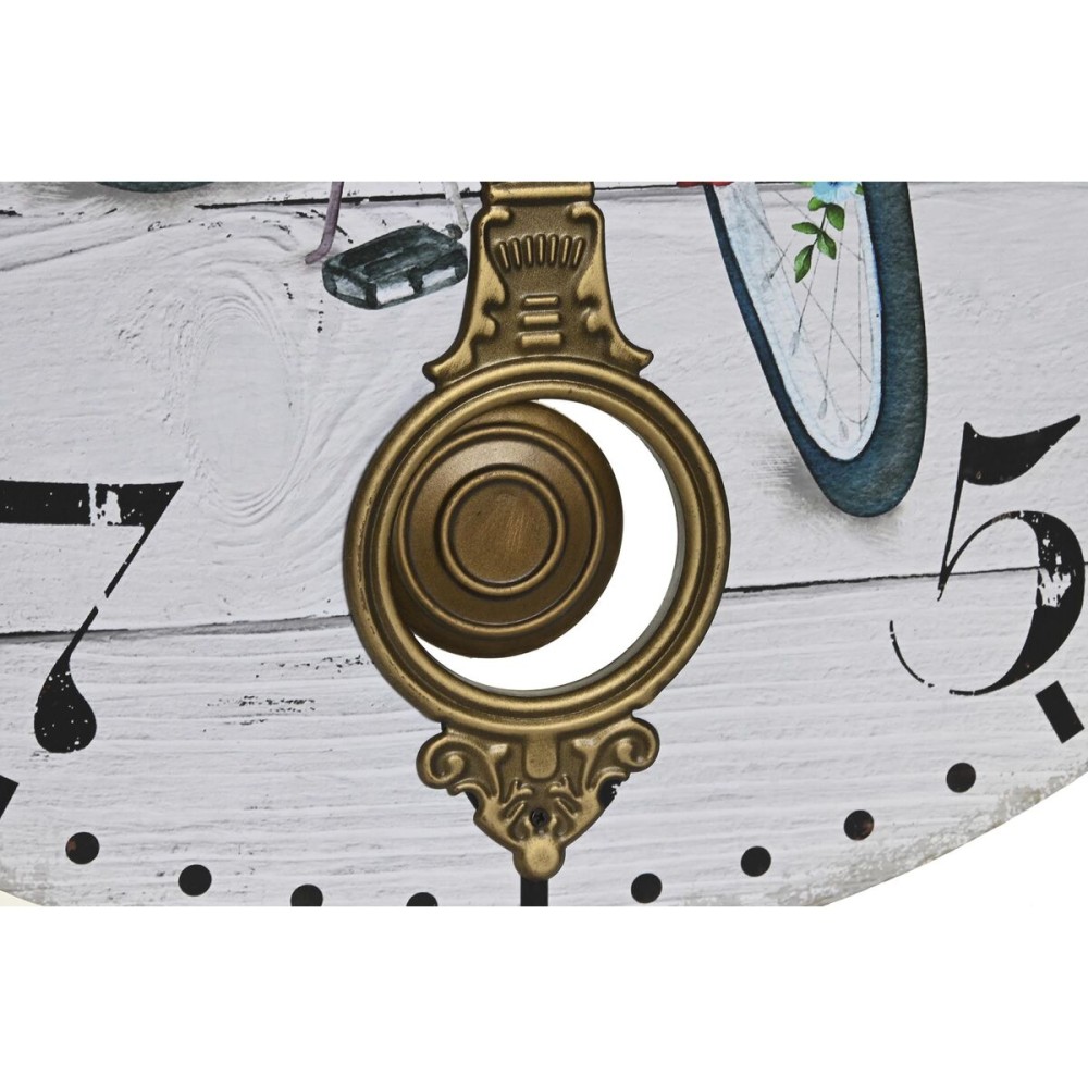 Wanduhr DKD Home Decor Fahrrad Metall Bunt Holz MDF (2 Stück) (58 x 4 x 58 cm)