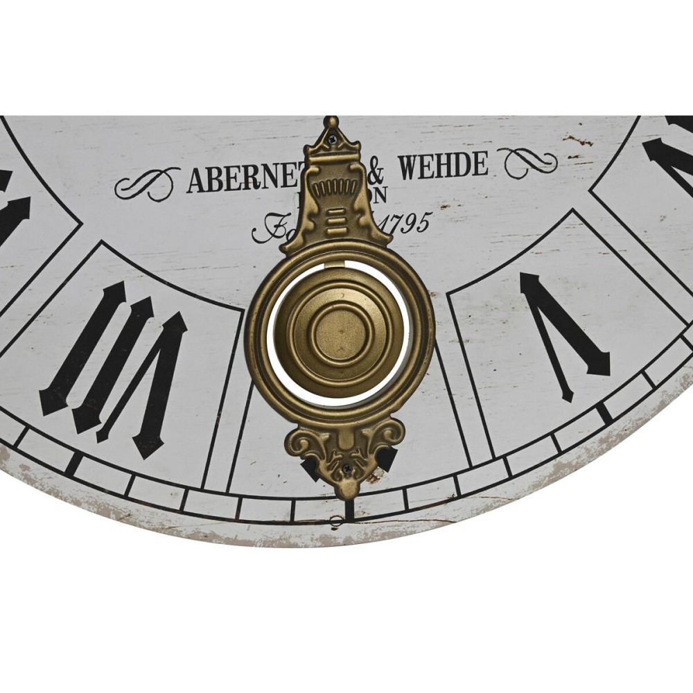 Horloge Murale DKD Home Decor Noir Métal Blanc Vintage Bois MDF (58 x 8 x 58 cm) (2 Unités)