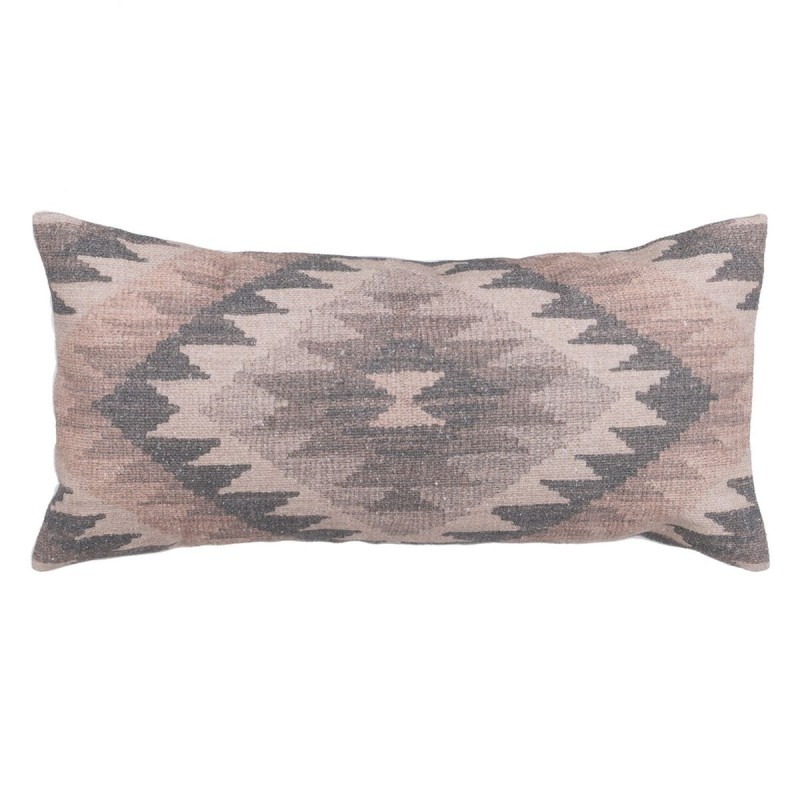 Coussin Coton Gris Rose 30 x 60 cm