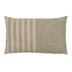 Cushion Cotton Linen Grey 50 x 30 cm