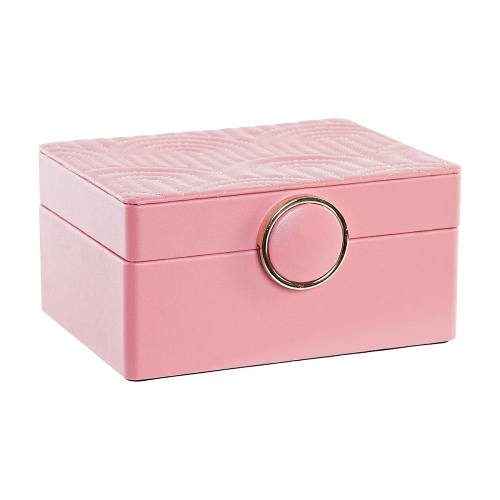 Jewelry box DKD Home Decor Pink MDF Wood 23 x 17 x 10 cm