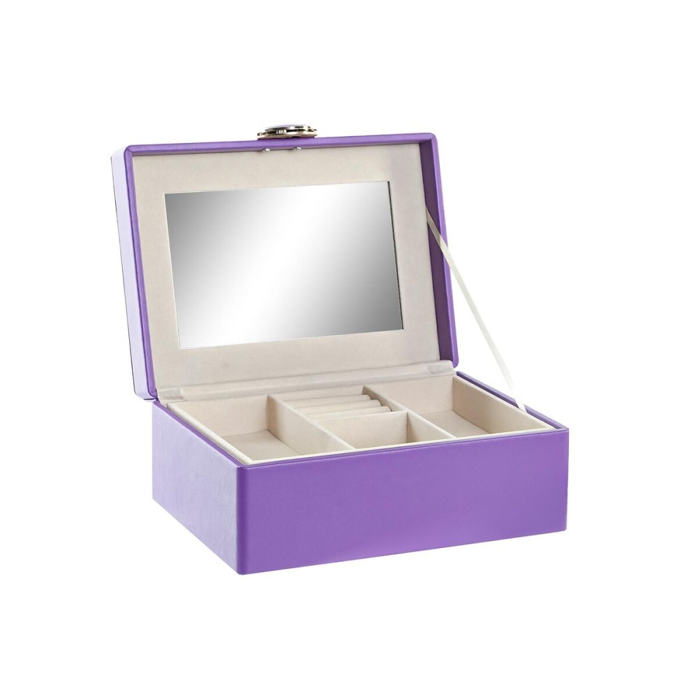 Boîte à bijoux DKD Home Decor Lila Bois MDF 17 x 13 x 8,5 cm