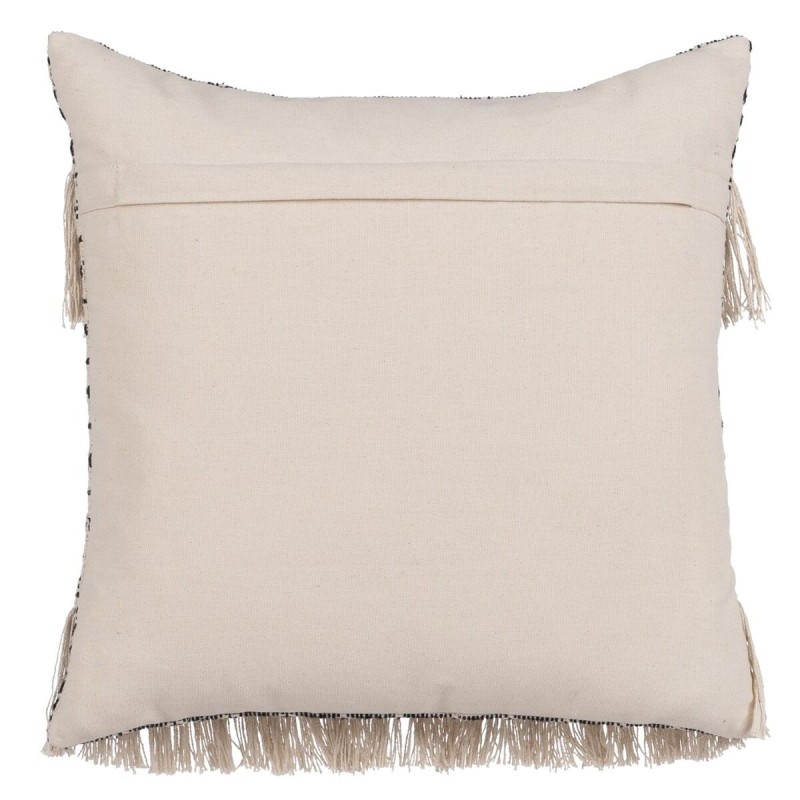 Coussin Coton Noir Beige 45 x 45 cm