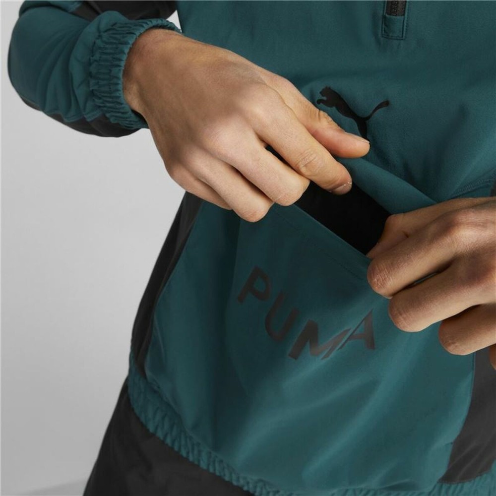 Herren Sweater ohne Kapuze Puma Fit Woven Training grün