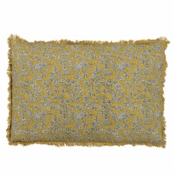 Coussin Coton Beige Moutarde 60 x 40 cm