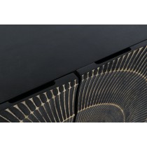Sideboard DKD Home Decor Black Golden Metal Mango wood 81 x 45 x 75 cm
