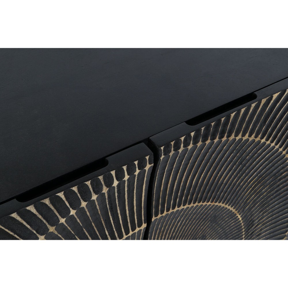 Sideboard DKD Home Decor Black Golden Metal Mango wood 81 x 45 x 75 cm