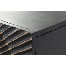 Sideboard DKD Home Decor Black Golden Metal Mango wood 81 x 45 x 75 cm