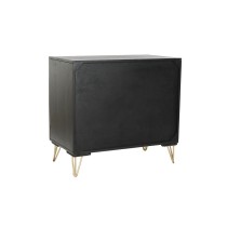 Sideboard DKD Home Decor Black Golden Metal Mango wood 81 x 45 x 75 cm